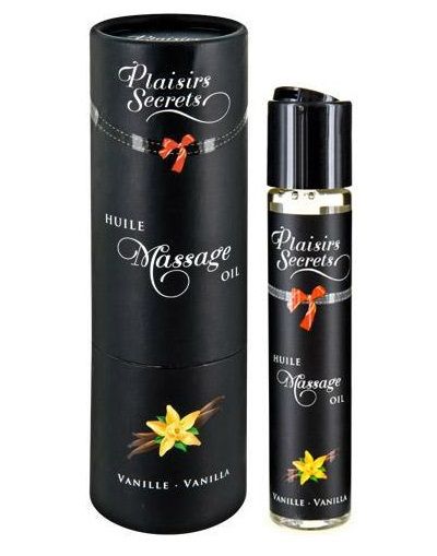Массажное масло с ароматом ванили Huile de Massage Gourmande Vanille - 59 мл. - Plaisir Secret - купить с доставкой в Кирове