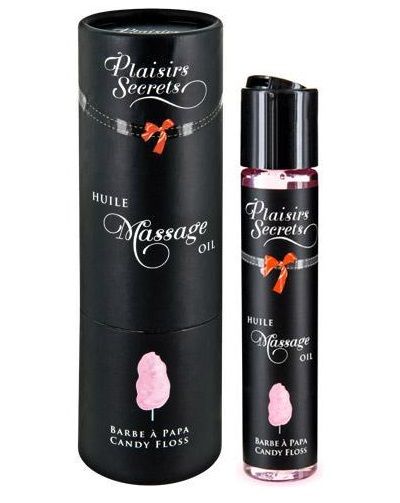 Массажное масло с ароматом сладкой ваты Huile de Massage Gourmande Barbe à Papa - 59 мл. - Plaisir Secret - купить с доставкой в Кирове