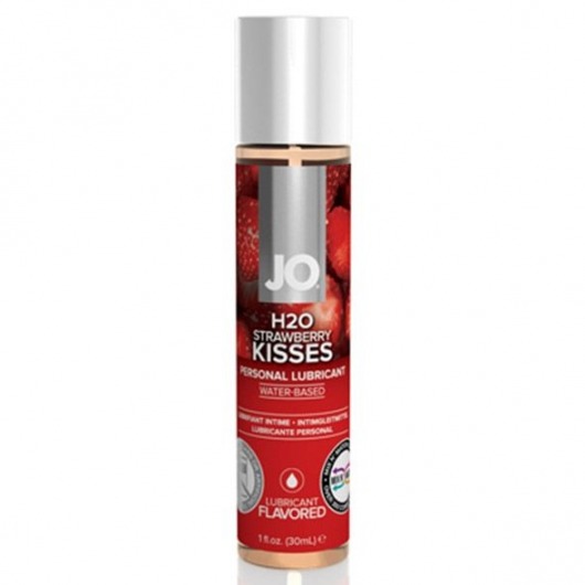 Смазка с ароматом клубники JO Flavored Strawberry Kiss - 30 мл. - System JO - купить с доставкой в Кирове
