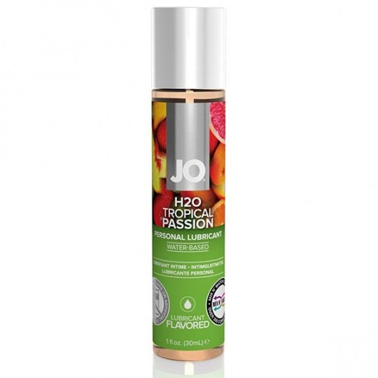 Смазка с ароматом тропических фруктов JO Flavored Tropical Passion - 30 мл. - System JO - купить с доставкой в Кирове