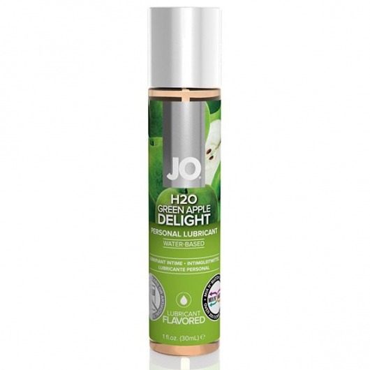Смазка с ароматом яблока JO Flavored  Green Apple H2O - 30 мл. - System JO - купить с доставкой в Кирове