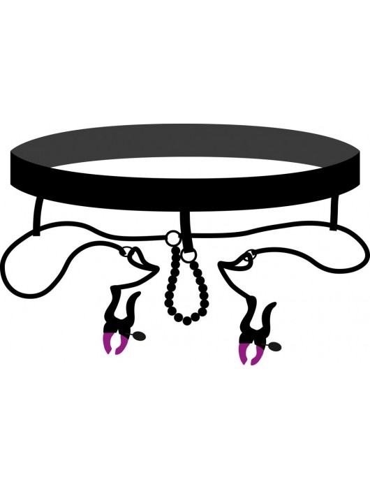 Трусики с зажимами для половых губ и бусинками для массажа промежности - Orion - купить с доставкой в Кирове