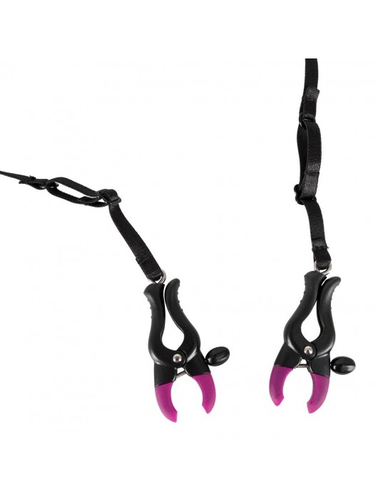 Трусики с зажимами для половых губ и бусинками для массажа промежности - Orion - купить с доставкой в Кирове