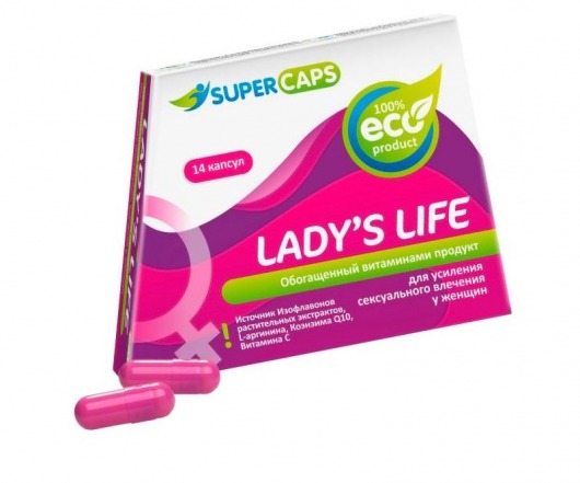 Возбуждающие капсулы Ladys Life - 14 капсул (0,35 гр.) - SuperCaps - купить с доставкой в Кирове
