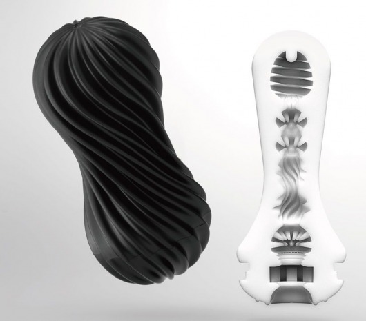 Мастурбатор FLEX Rocky Black с плотным рельефом - Tenga - в Кирове купить с доставкой