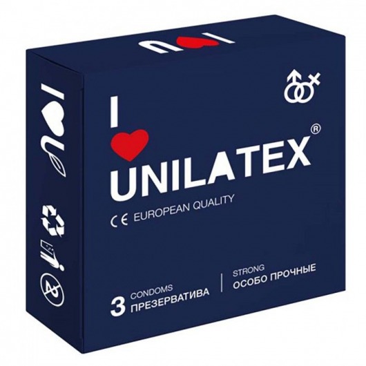 Ультрапрочные презервативы Unilatex Extra Strong - 3 шт. - Unilatex - купить с доставкой в Кирове