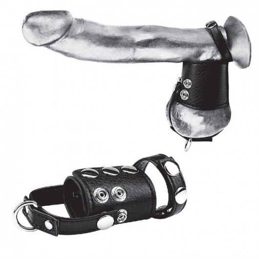 Кольцо на член и мошонку Cock Ring With 2  Ball Stretcher And Optional Weight Ring - BlueLine - в Кирове купить с доставкой