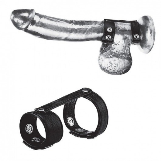 Утяжка на пенис с клёпками Duo Snap Cock And Ball Ring - BlueLine - купить с доставкой в Кирове