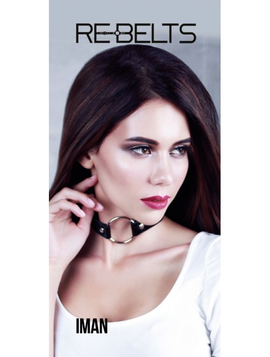 Чёрный чокер-кляп Iman Black - Rebelts - купить с доставкой в Кирове