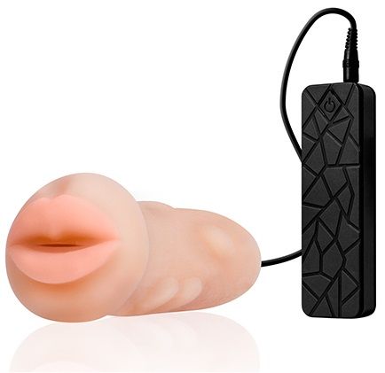 Мастурбатор-ротик с вибрацией REALSTUFF VIBRATING MASTURBATOR MOUTH - Dream Toys - в Кирове купить с доставкой