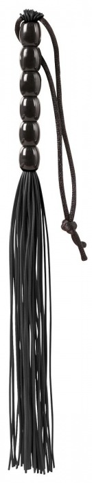 Чёрная мини-плеть из резины Rubber Mini Whip - 22 см. - Blush Novelties - купить с доставкой в Кирове