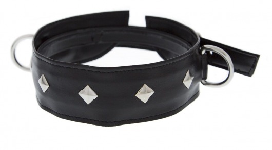 Полиуретановый ошейник с пуклями и D-кольцами Collar with Studs - Blush Novelties - купить с доставкой в Кирове