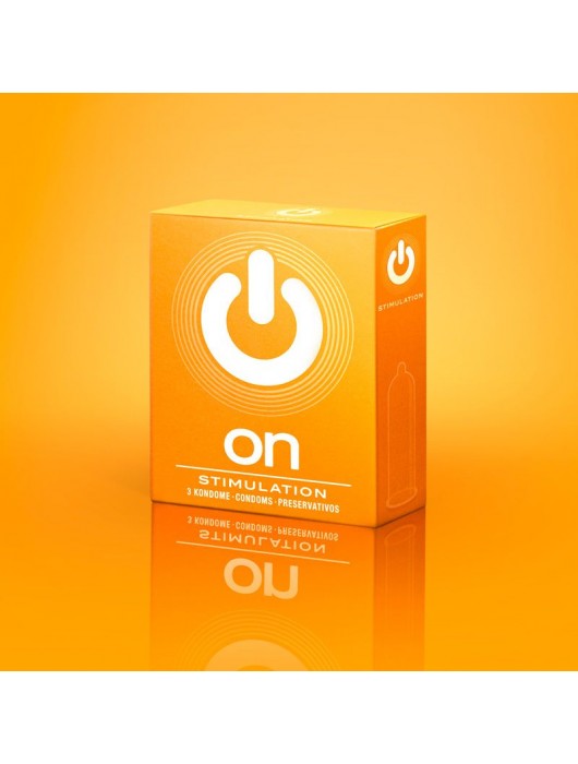 Презервативы ON) Stimulation с точками - 3 шт. - ON) - купить с доставкой в Кирове