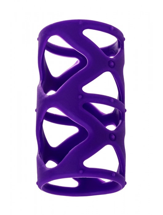 Фиолетовая насадка-сетка на пенис - 7,5 см. - A-toys - в Кирове купить с доставкой
