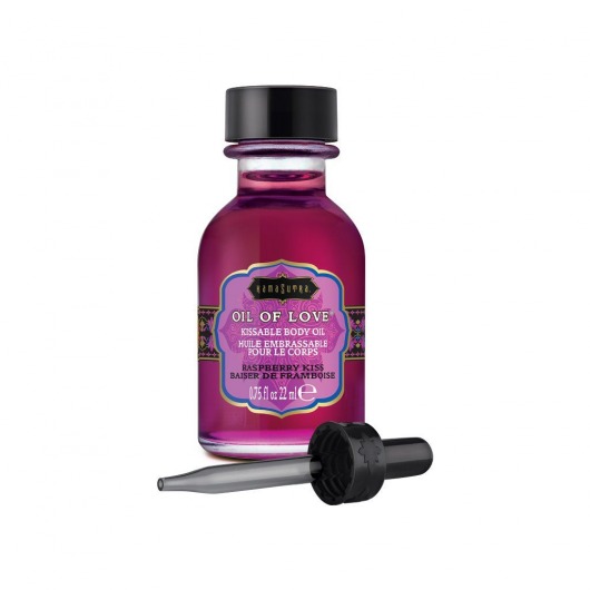 Масло для ласк с ароматом малины Oil of Love Raspberry Kiss - 22 мл. - Kama Sutra - купить с доставкой в Кирове