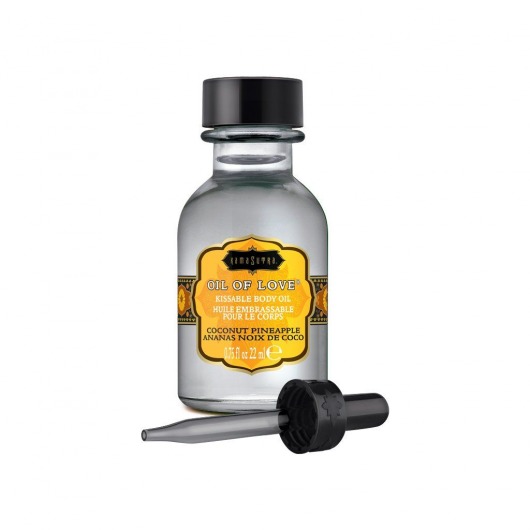 Масло для ласк с ароматом кокоса и ананаса Oil of Love Coconut Pineapple - 22 мл. - Kama Sutra - купить с доставкой в Кирове