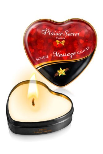 Массажная свеча с ароматом ванили Bougie Massage Candle - 35 мл. - Plaisir Secret - купить с доставкой в Кирове