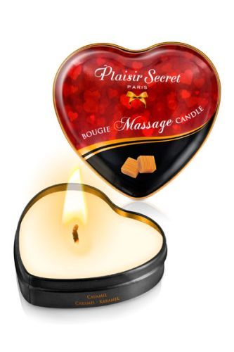 Массажная свеча с ароматом карамели Bougie Massage Candle - 35 мл. - Plaisir Secret - купить с доставкой в Кирове