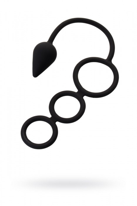 Тройное эрекционное кольцо с анальным хвостом Drop S-size - Erotist Adult Toys - в Кирове купить с доставкой