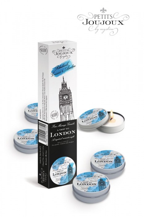 Набор из 5 свечей Petits Joujoux London с ароматом ревеня, амбры и чёрной смородины - MyStim - купить с доставкой в Кирове