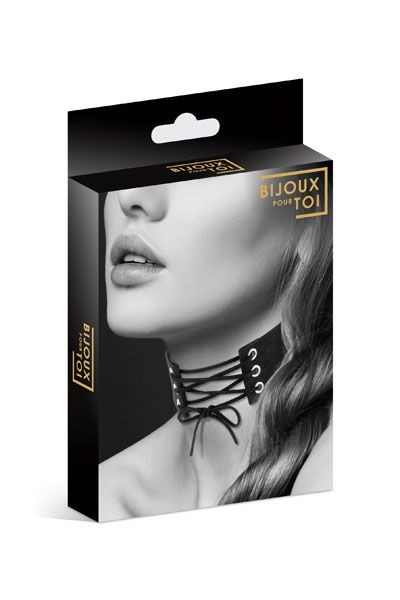 Оригинальный ошейник-чокер со шнуровкой - Bijoux Pour Toi - купить с доставкой в Кирове