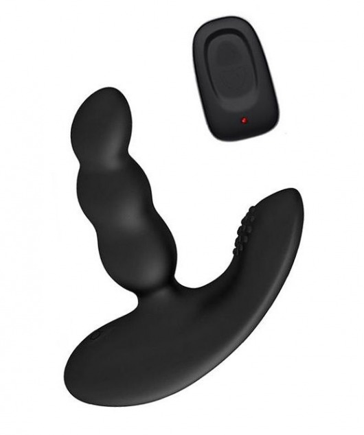 Черный силиконовый стимулятор простаты Levett Nitoc с пультом ДУ - Levett - в Кирове купить с доставкой