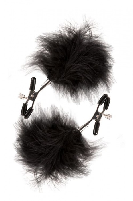 Зажимы для сосков с пухом FEATHERED NIPPLE CLAMPS - Blush Novelties - купить с доставкой в Кирове
