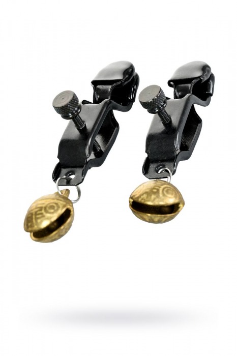 Черно-золотистые зажимы для сосков TOYFA Theatre - ToyFa - купить с доставкой в Кирове