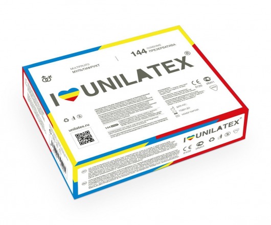 Разноцветные ароматизированные презервативы Unilatex Multifruits - 144 шт. - Unilatex - купить с доставкой в Кирове