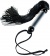 Черный мини-флоггер с резиновыми хвостами - 26 см. - ToyFa - купить с доставкой в Кирове Черный мини-флоггер с резиновыми хвостами - 26 см. - ToyFa - купить с доставкой в Кирове