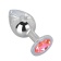 Большой стальной плаг с розовым кристаллом Pink Bubble Gum - 9,5 см. - Erotic Fantasy - купить с доставкой в Кирове